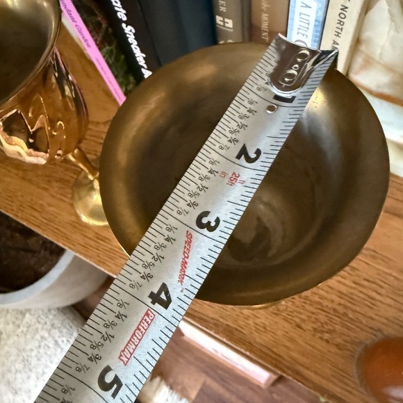 Vintage Solid Brass Wine Goblets Made In India Set Of 2 - Picture 8 of 8